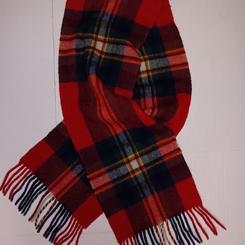VINTAGE J. PELEGRIN OVERSIZED PLAID SCARF